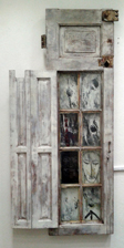  Héctor de Anda Umbral XV   ( Alter Signus) Mixta  ensamblaje sobre madera 154 cm x 45 cm 1994-1995 